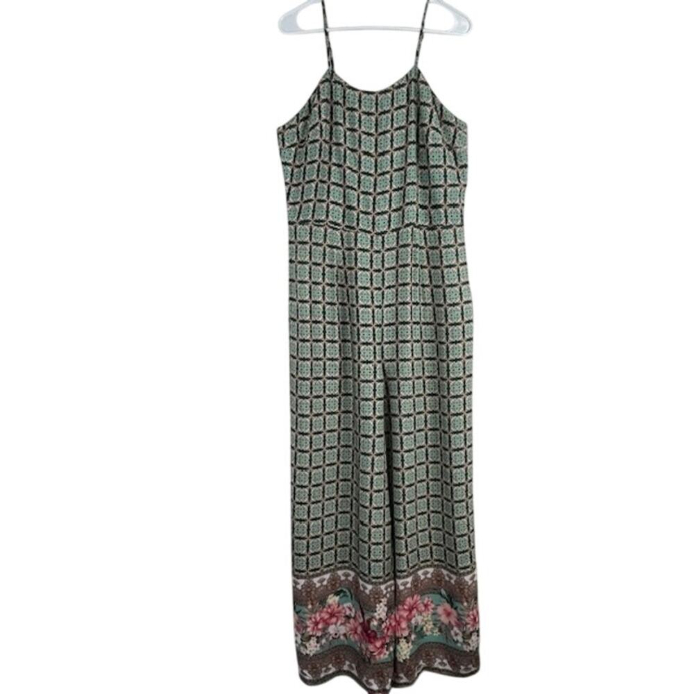 Farm Rio "Honolulu" Jumpsuit in summer tropical green.